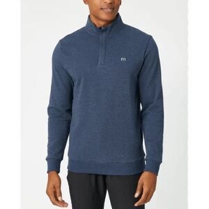 Travis Mathew Cloud 1/4 Zip Heather Blue Size XXL